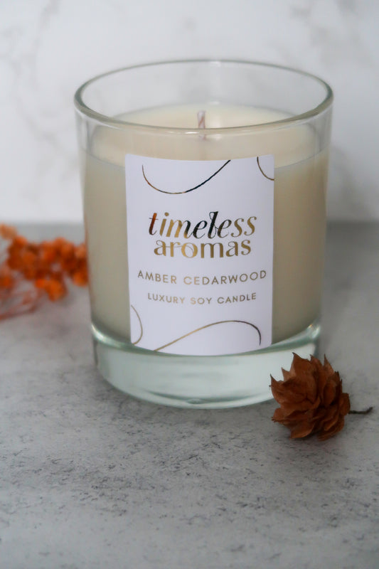 Amber Cedarwood Candle